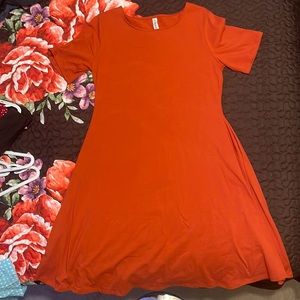 Tee shirt dress burnt orange medium